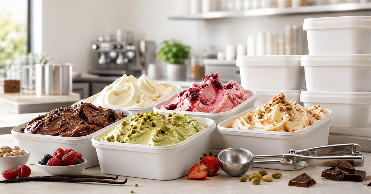 Kuwety lodów rzemieślniczych dla lokali gastronomicznych